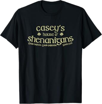 Casey's House O' Shenanigans Funny Irish Name T-Shirt