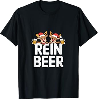 Rein Beer Christmas Reindeer Antlers T-Shirt