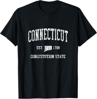 Retro Connecticut T Shirt Vintage Sports Tee Design T-Shirt
