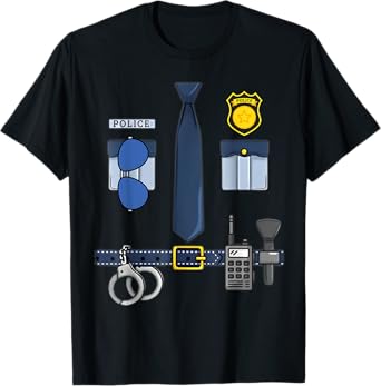 Halloween Policeman Costume Halloween Police Officer Costume T-Shirt