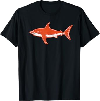 Retro Orange Shark Vintage 80s Style Graphic T-Shirt