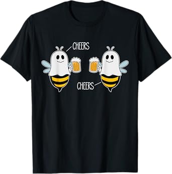 Boo Bees and Beer Lover Crew Halloween Party Vintage Costume T-Shirt