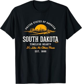 Retro Styled State of South Dakota Vintage T-Shirt