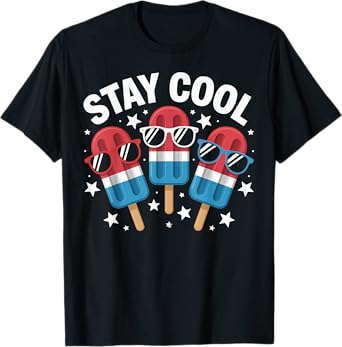 funny stay cool popsicle design T-Shirt