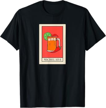 Michelada Tarot Card Style Art, Spicy Mexican Cocktail T-Shirt