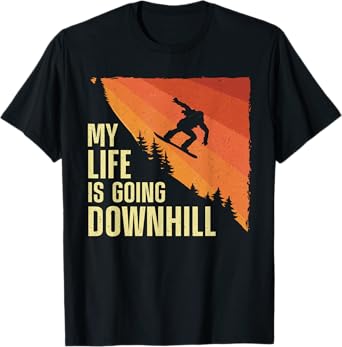 Cool Snowboarding Art For Men Women Snowboard Snowboarder T-Shirt