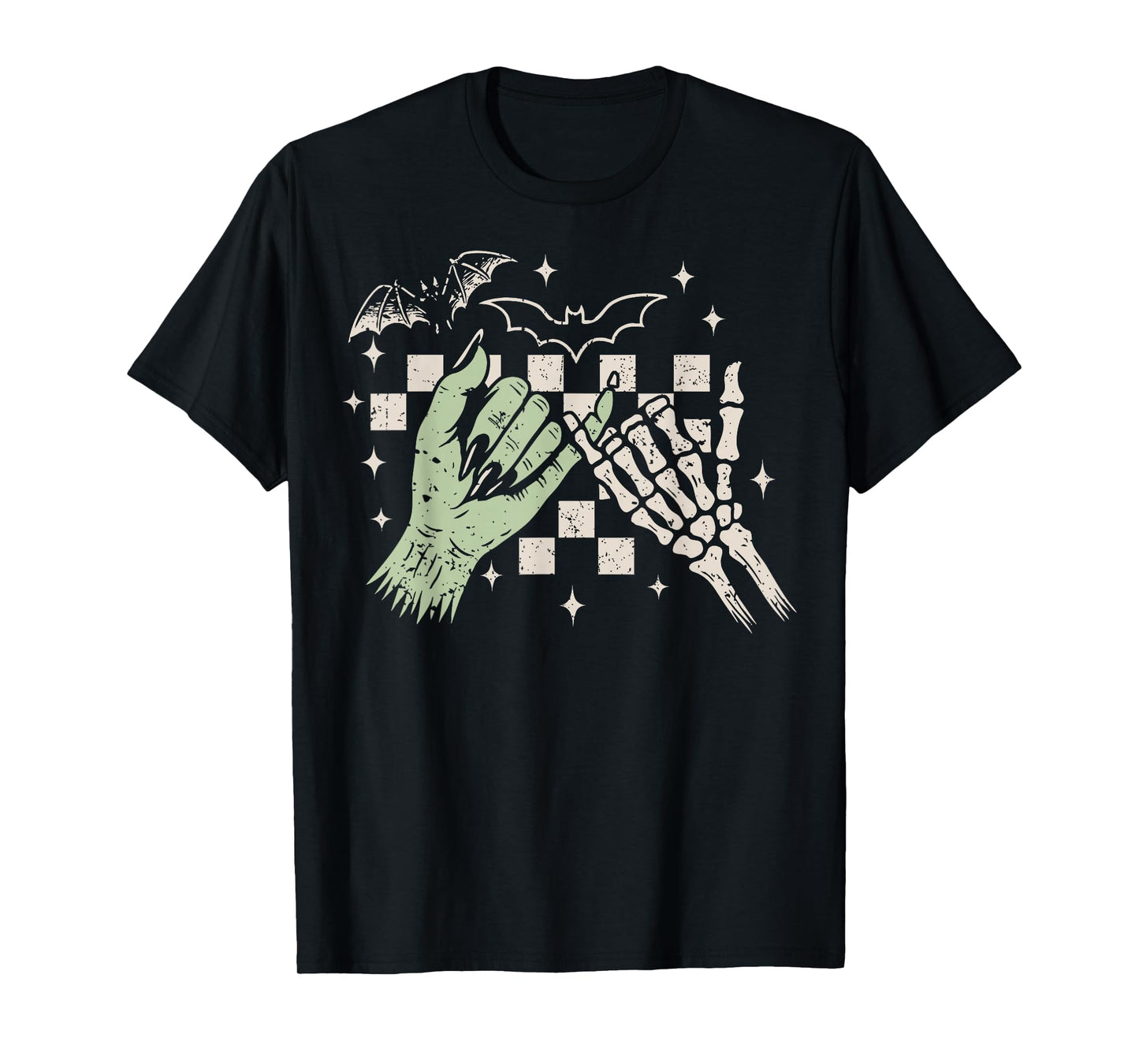Halloween Gothic Pinky Promise Skeleton Hands Best Friend T-Shirt