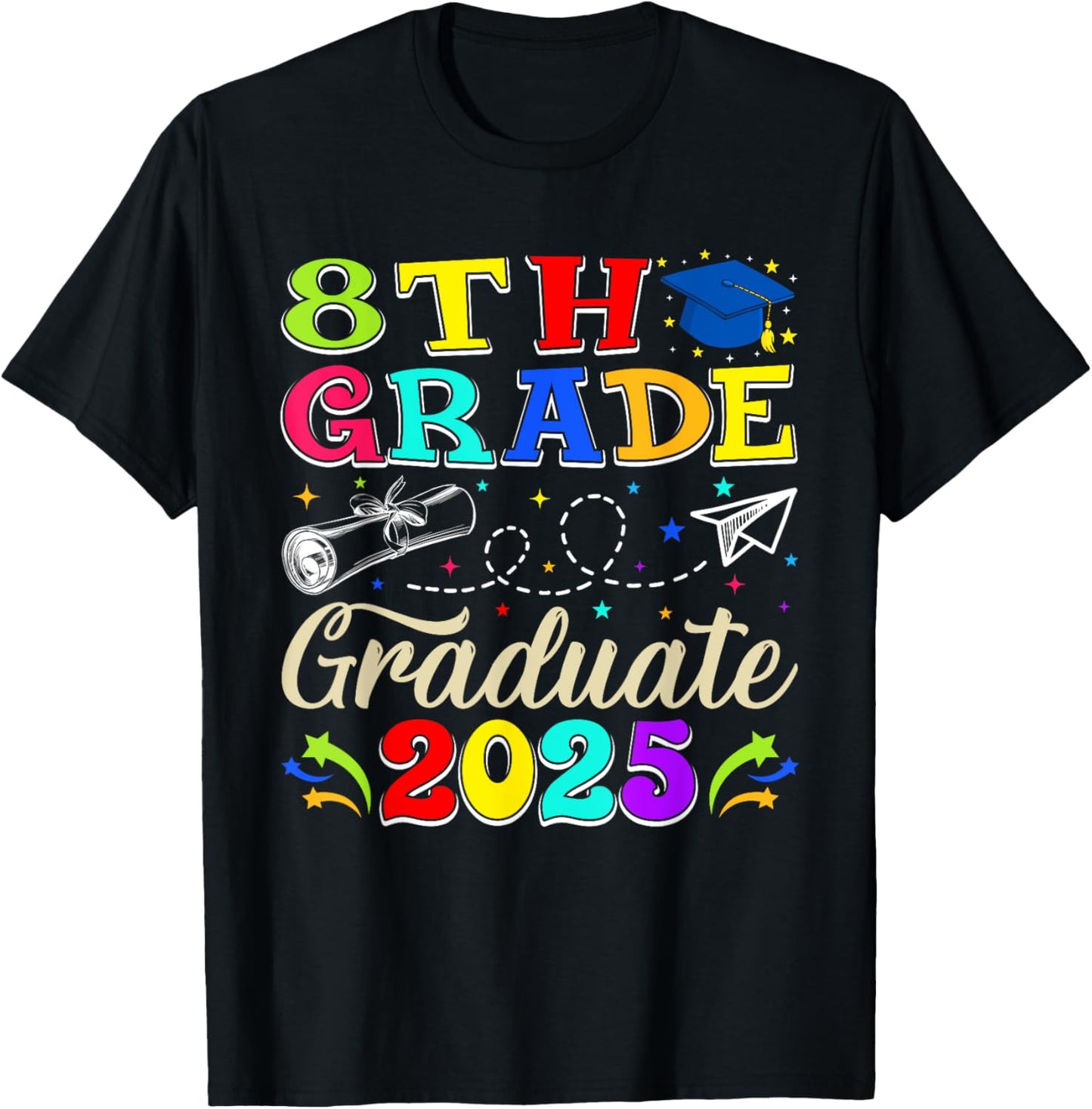 8th Grade Graduate 2025 Graduation Class Of 2025 Kids T-Shirt