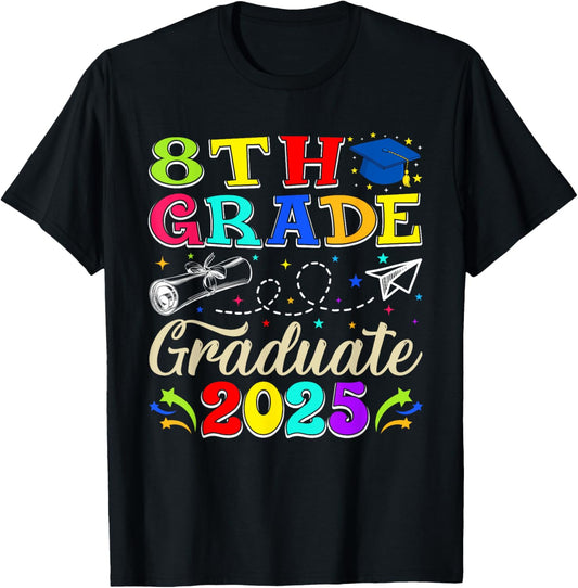 8th Grade Graduate 2025 Graduation Class Of 2025 Kids T-Shirt