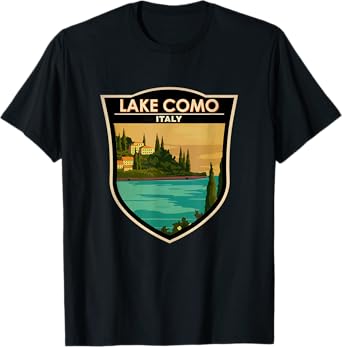 Lake Como Vacation Italy Vintage T-Shirt