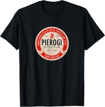 Retro Pierogi Beer Bottle Logo Vintage T-Shirt