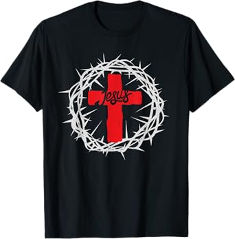 Vintage Crown Of Thorns, Jesus Christ Cross Religion Faith T-Shirt