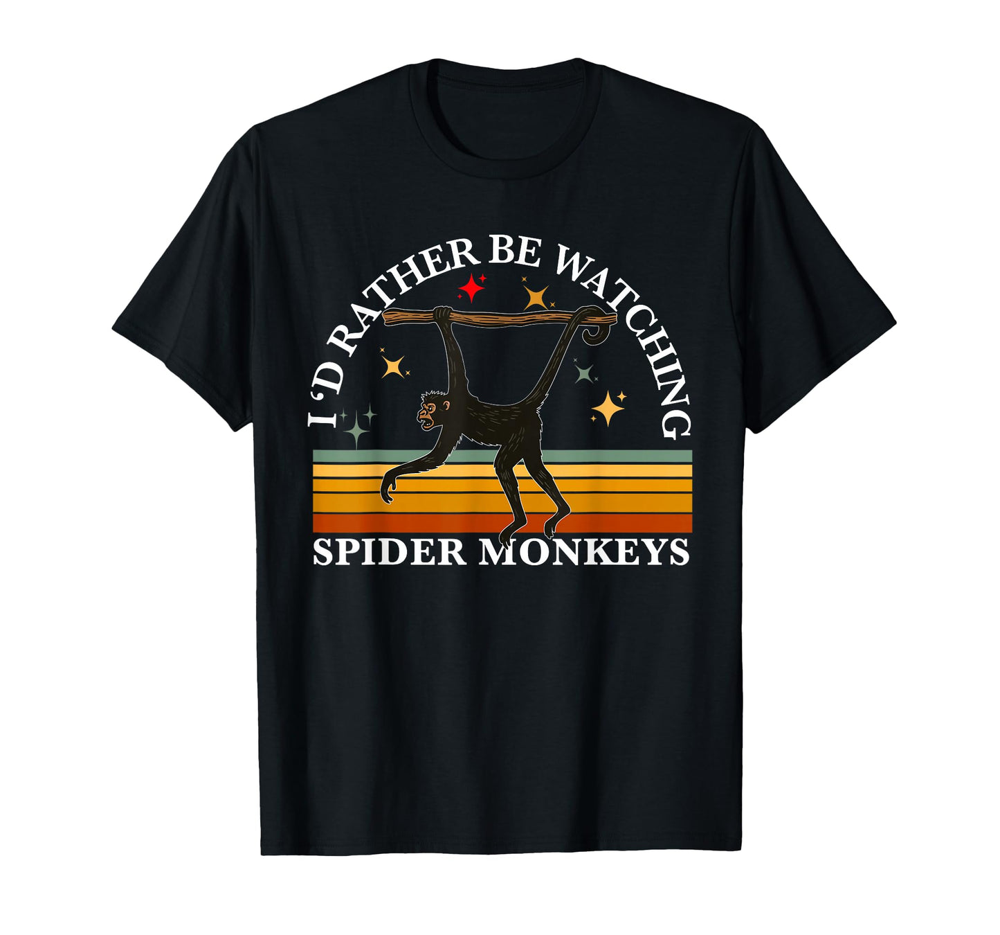 Spider Monkey Lover Vintage Rather Be Watching Spider monkey T-Shirt