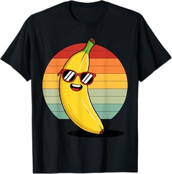 Retro Banana Novelty Fun For Men Women Kids Funny T-Shirt