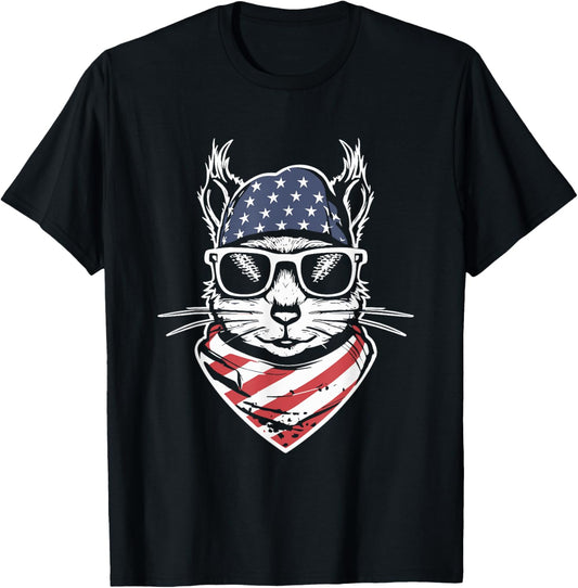 Squirrel Funny Patriotic 4th Of July T-shirt