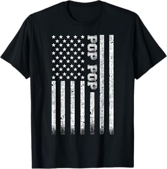 Pop Pop American Flag Women Kids Men T-Shirt