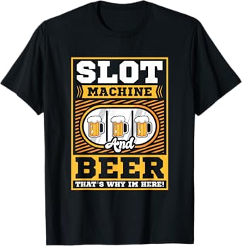 Mens Casino Costume - Slot Machine and Beer T-Shirt