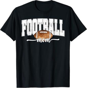 Football Mama Fall Retro Football Mom Game Day Cheer Season T-Shirt