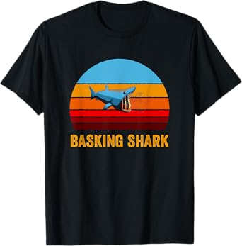 Retro Vintage Style Sunset Basking Shark T-Shirt