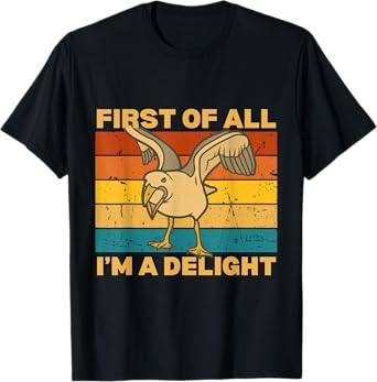Funny Seagull Fishing T-Shirt – I’m a Delight Humor Tee T-Shirt