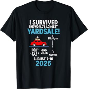 World's Longest Hwy 127 Yard Sale 2025 T Shirt T-Shirt