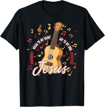 Jesus Is The Music Of My Heart Guitar Christian T-Shirt
