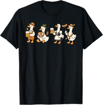 Oktoberfest Just a Fest Goose German Beer Prost Drinking T-Shirt