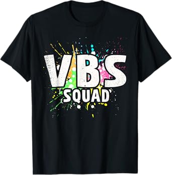 I Love VBS 2023 Squad Vacation Bible School Paint Splatter T-Shirt