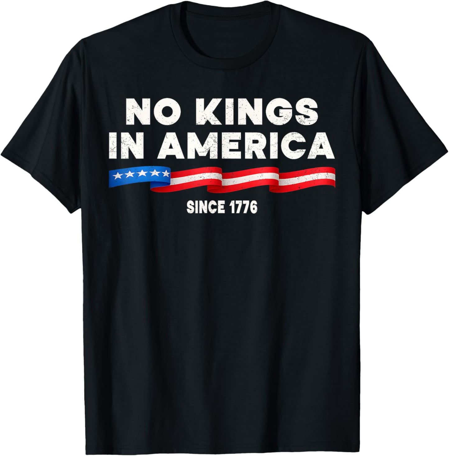 Patriotic Pro-democracy Protest No Kings In America 1776 T-shirt