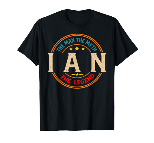 IAN The Man The Myth The Legend Vintage Personalized T-Shirt