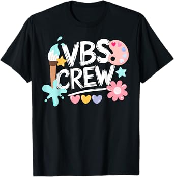 VBS Crew Vacation Bible School Paint Arts VBS Kids Volunteer T-Shirt