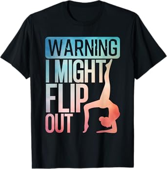 Cute Gymnastics Art For Girls Kids Women Tumbling Gymnast T-Shirt