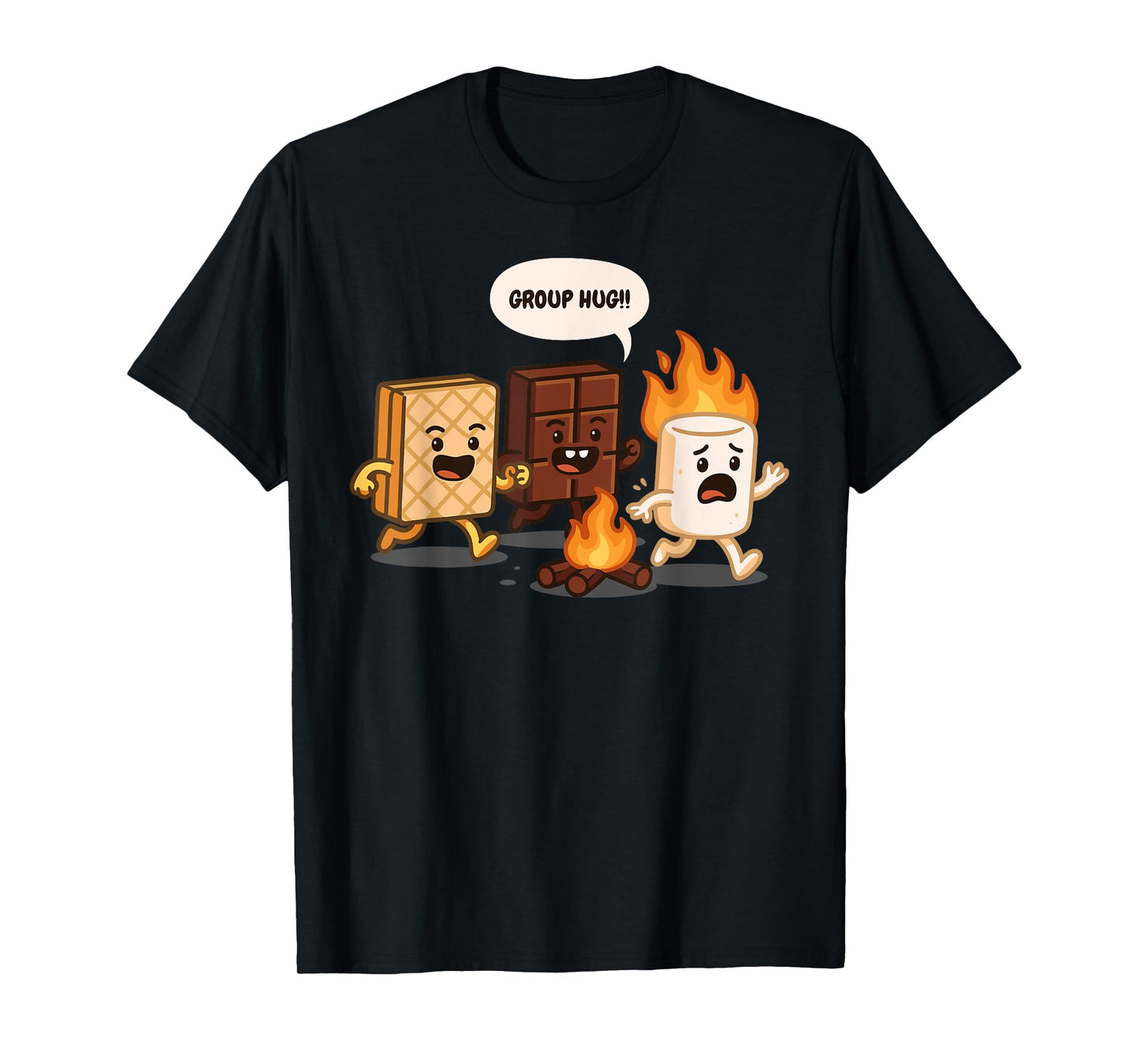 Group Hug Marshmallow Campfire Smores Camper Camping Lover T-Shirt