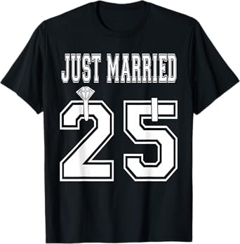 2025 Just Married Wife Husband Matching Honeymoon T-Shirt