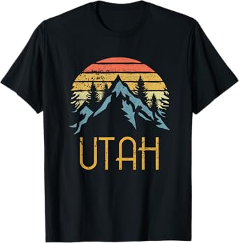 Vintage UT, Utah Mountains Outdoor Adventure T-Shirt T-Shirt