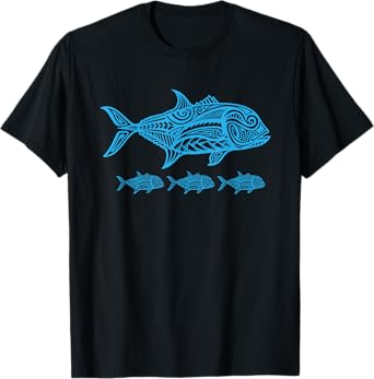 Ulua Fishing Native Hawaiian Tshirt - Hawaiian Tribal T-Shirt