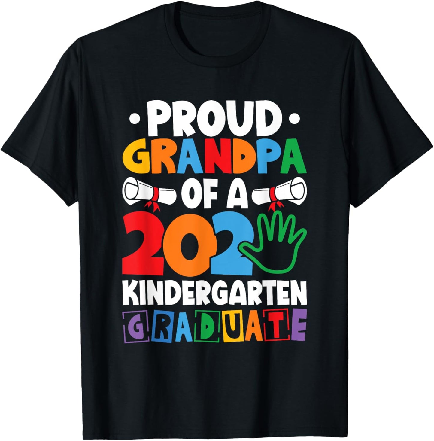 Proud Grandpa Class of 2025 Kindergarten Graduate Graduation T-Shirt