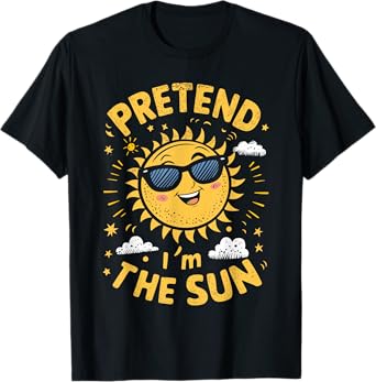 Pretend I'm The Sun Funny Lazy Halloween Matching Costume T-Shirt