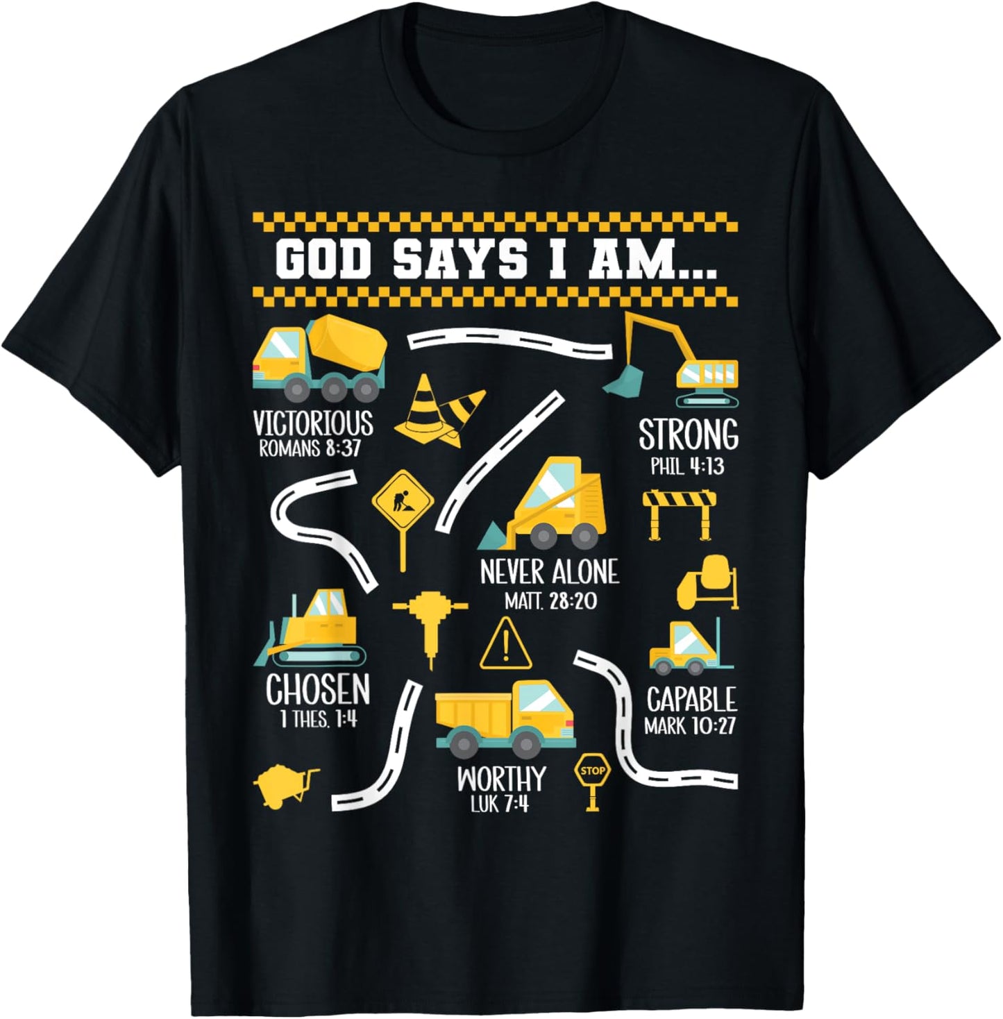 God Says I Am Christian Bible Verse Truck Boys Tee by TeeBrew