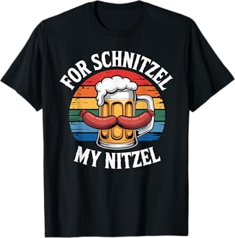 Retro Beer Festival for Schnitzel My Nitzel Oktoberfest T-Shirt