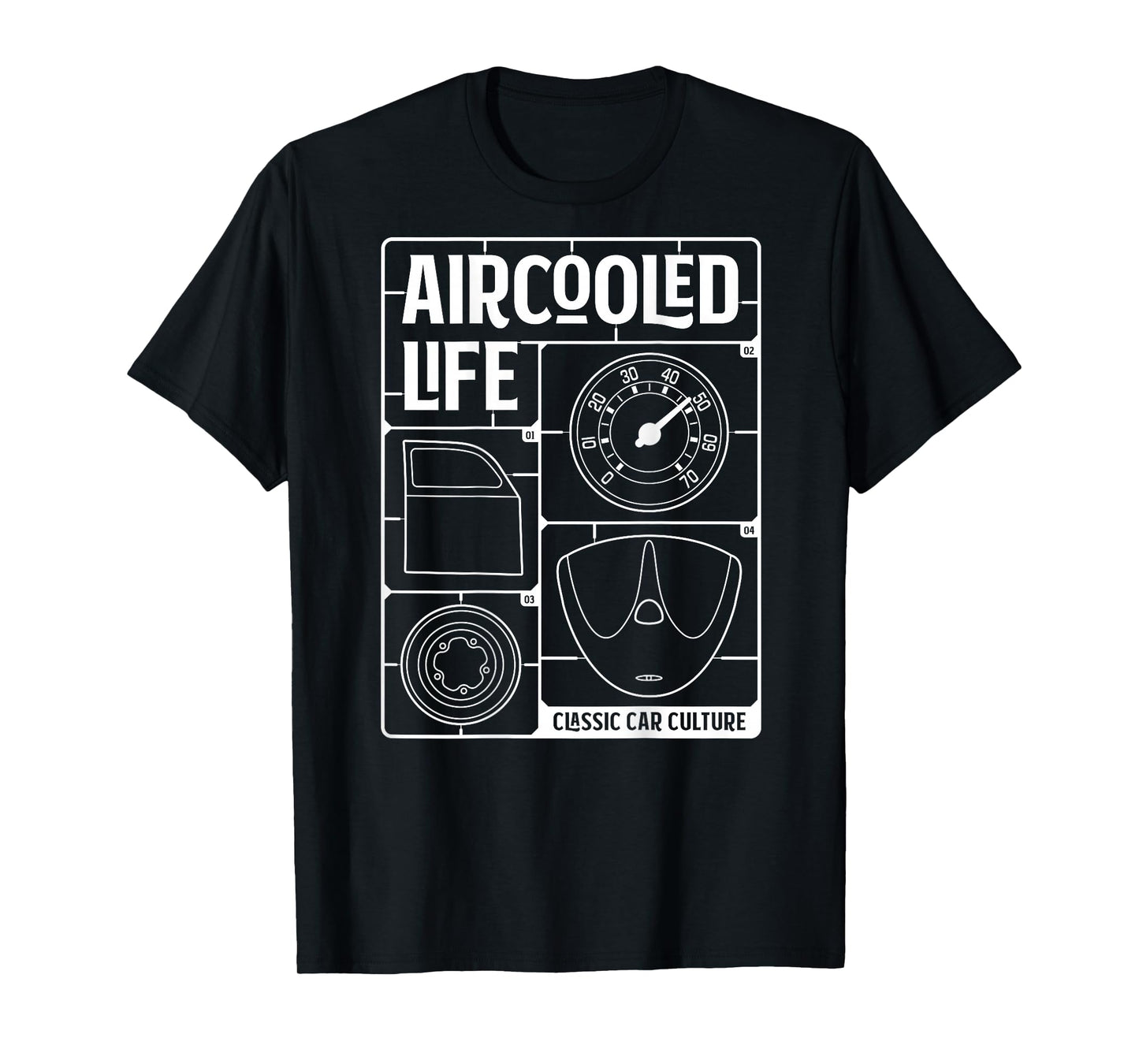 Aircooled Classic Car Parts vdub Air-cooled Life T-Shirt