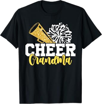 Cheer Grandma Hearts Cheerleading Grandmother T-Shirt