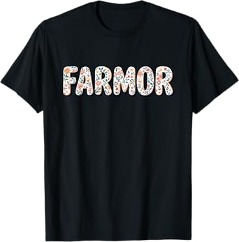 Wildflowers Farmor Floral Mother's Day Farmor T-Shirt