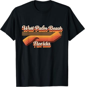 Retro West Palm Beach 80s Outfit - West Palm Beach T-Shirt for Men Women Kids