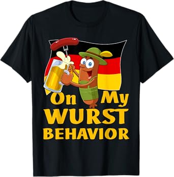 On My Wurst Behavior Sausage Germany Festival Oktoberfest T-Shirt