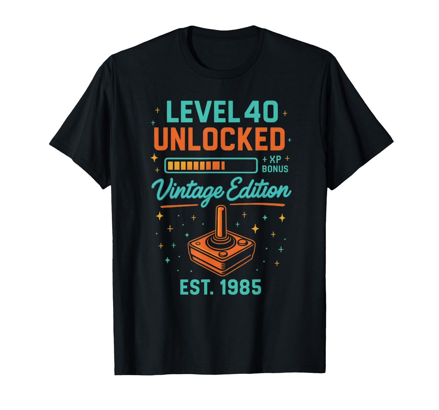 Level 40 Unlocked Vintage Edition Funny 40th Birthday Gift T-Shirt