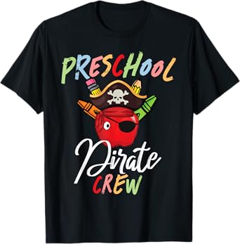 Preschool PreK Teacher Pirate Crew Squad First Day Of School T-Shirt