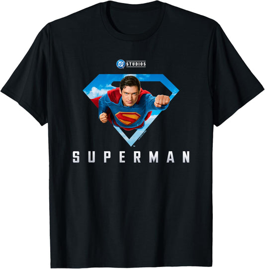 Superman (2025) Flying Shot Chest Emblem T-Shirt