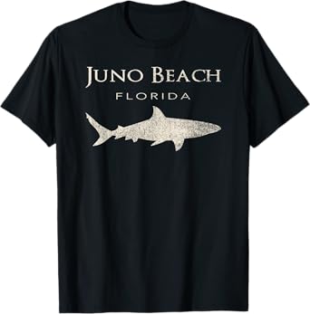 Retro Juno Beach FL Shark T-Shirt for Men Women Kids