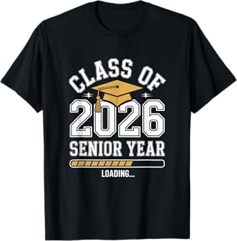 Class Of 2026 Senior Year Loading Funny Senior 2026 Graduate T-Shirt